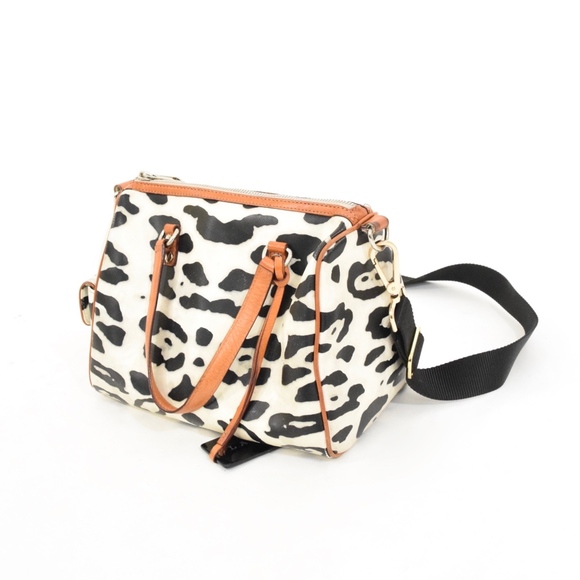 L.A.M.B. Handbags - L.A.M.B. Coated Canvas Snow Leopard Bag